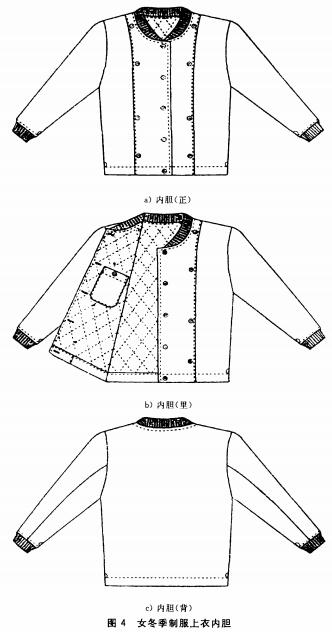 女冬季制服上衣内胆