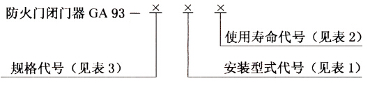 防火门闭门器标记