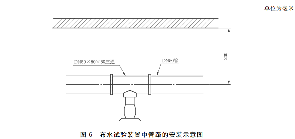 图6 布水试验装置中管路的安装示意图