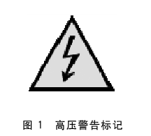 图1 高压警告标记