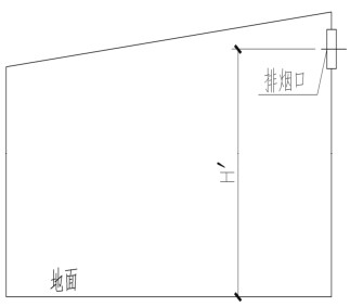 图29.4 斜坡屋顶（坡顶侧墙面排烟）