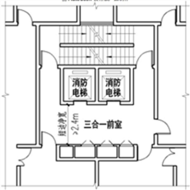 图4.12b 三合一前室边长示意图