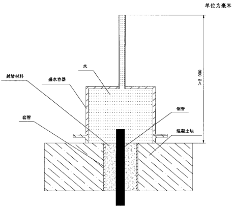 图C.3 机械管道封堵材料水密试验装置简图