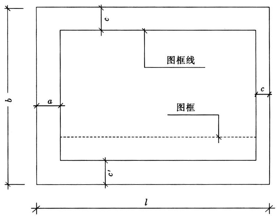 图12.2.2规格幅面纸的尺寸示意